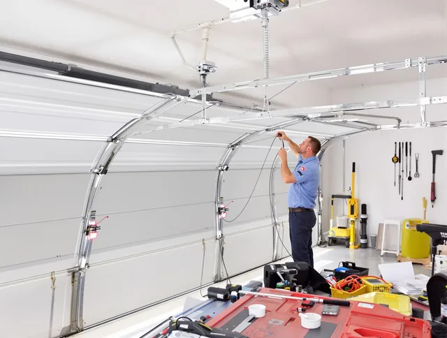Garage door cable repair service by Aurora Garage Door Repair in Aurora