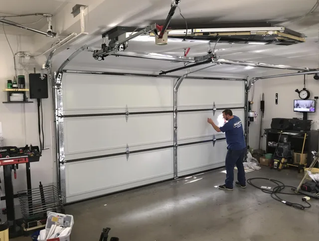 Professional garage door repair service by Aurora Garage Door Repair in Aurora