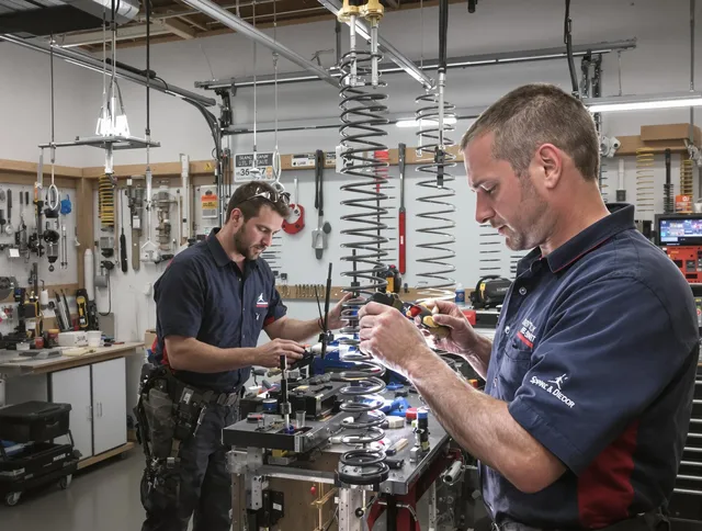Garage door spring repair service by Aurora Garage Door Repair in Aurora